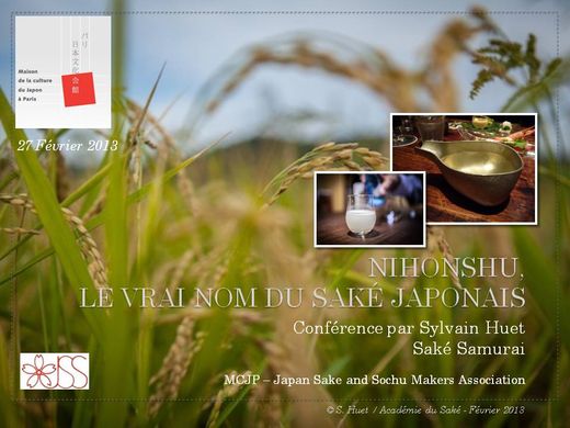 Conférence Saké Samourai Sylvain Huet MCJP